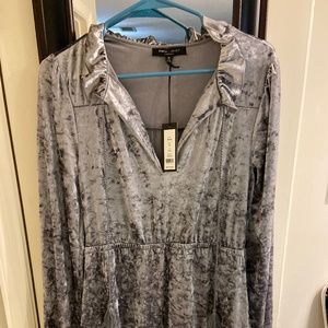 Romeo and Juliet velvet grey dress